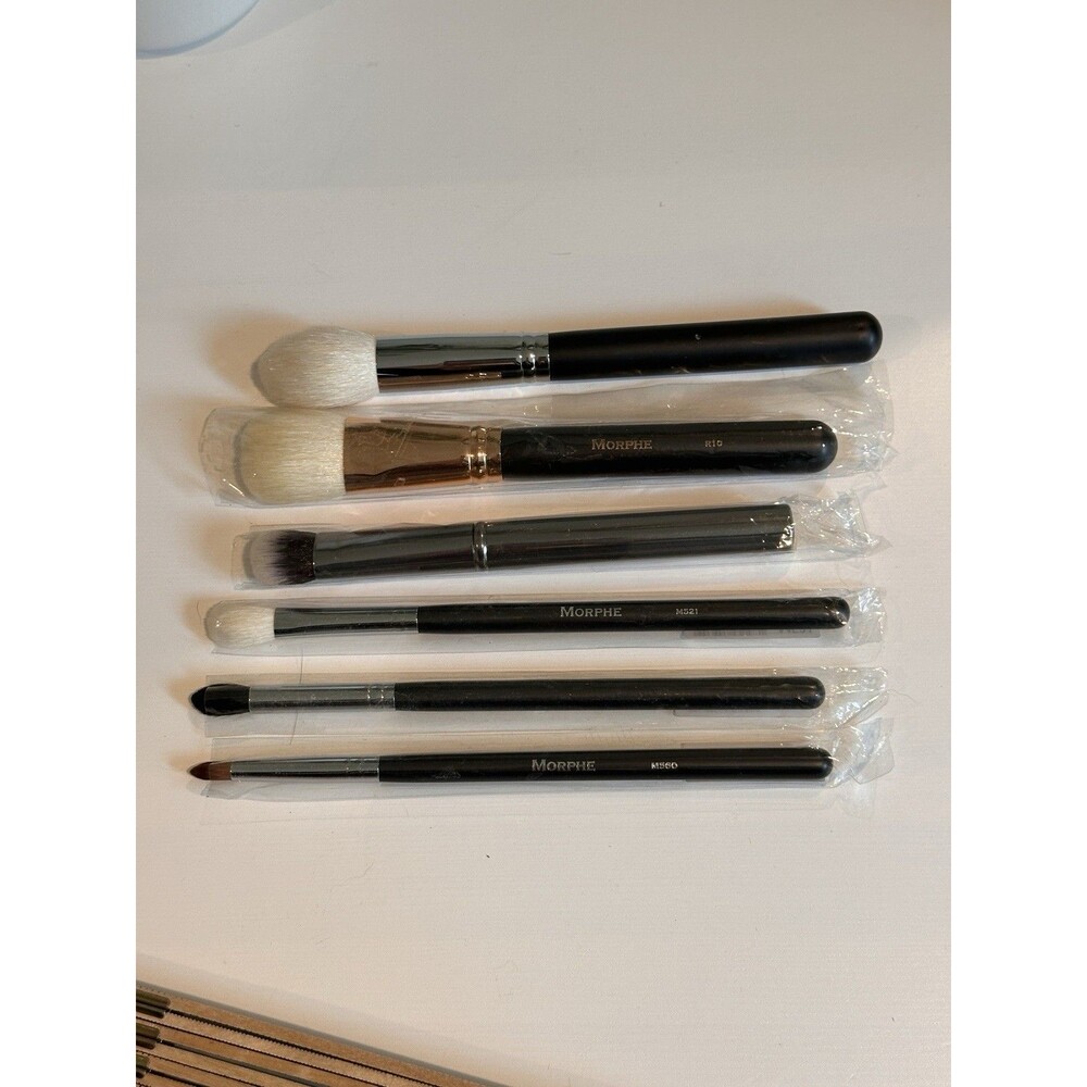 Morphe Make Up Brush Lot Of 6 New Face & Eye Bundle Of Make Up Brushes